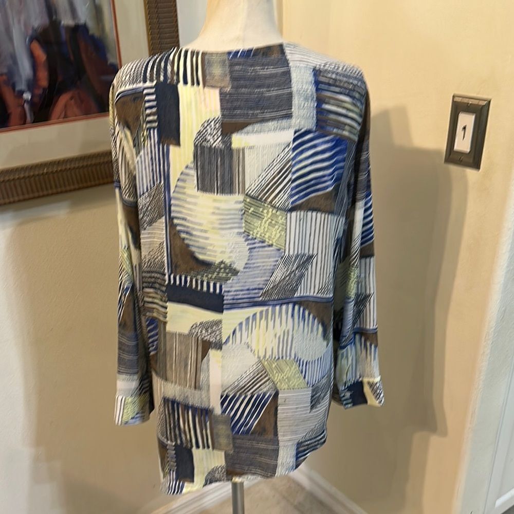 Chico’s Abstract Patterned Asymmetrical Hem Women… - image 8